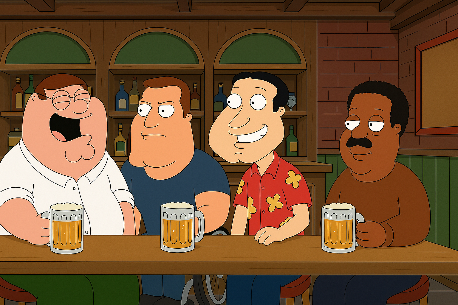 Family Guy Freundesgruppe Teamdynamik